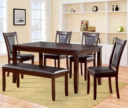 Harlow 6-Piece Dining Set with Bench