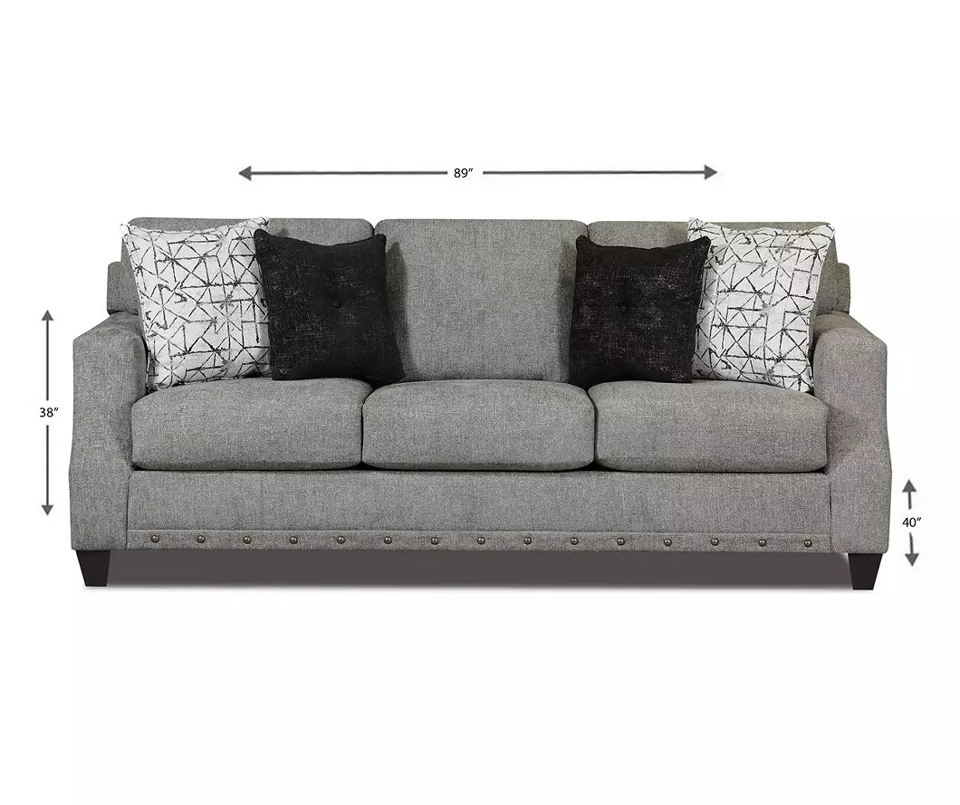 Gray Chenille Sofa