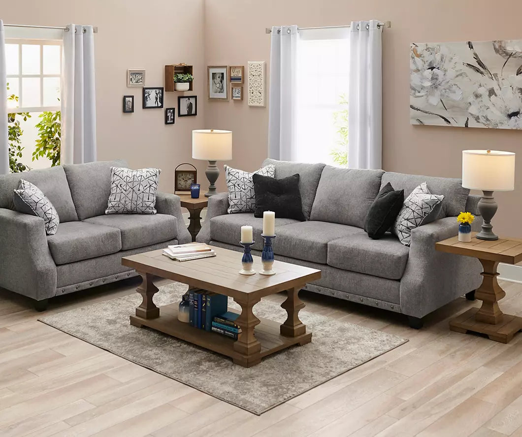 Gray Chenille Sofa