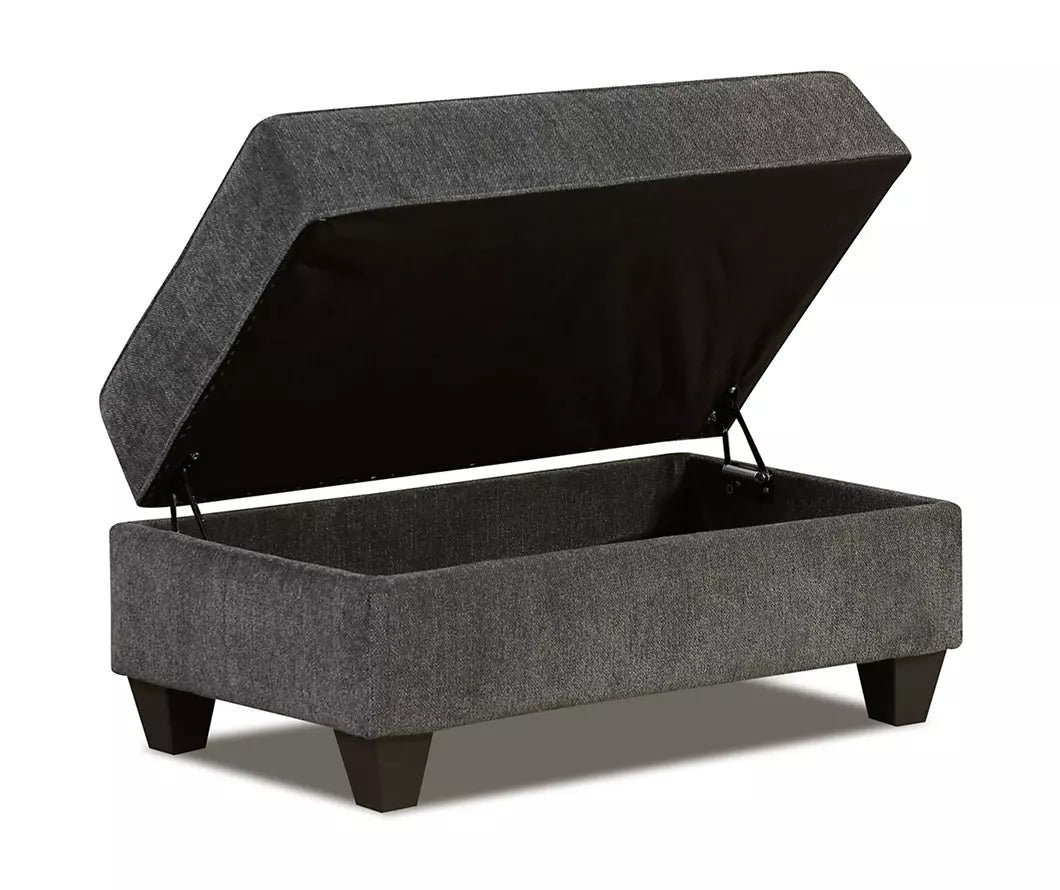 Tripoli Slate Storage Ottoman