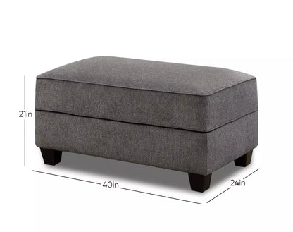 Tripoli Slate Storage Ottoman