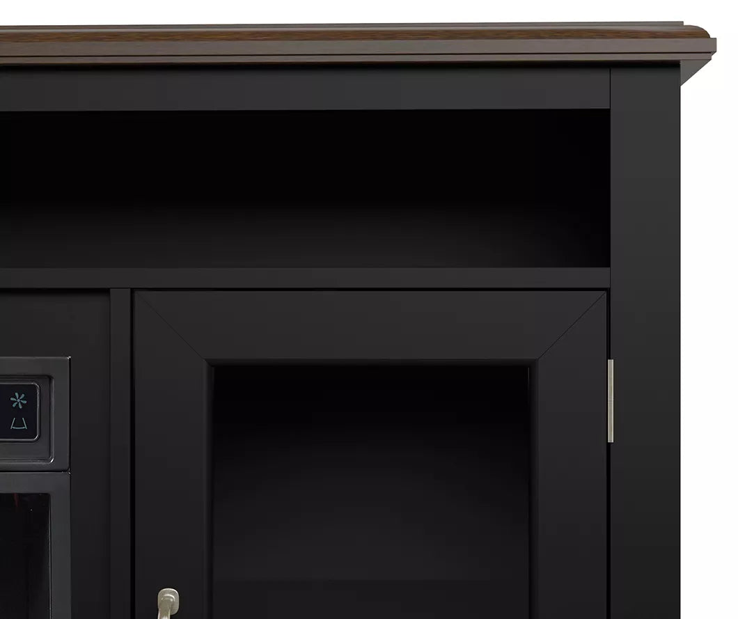 59.5" Black CoolGlow Electric Fireplace & Fan Console