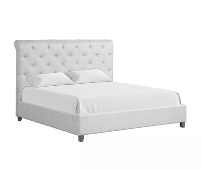 Gray Upholstered King Bed