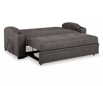 Leather Pop-Up Sleeper Sofa