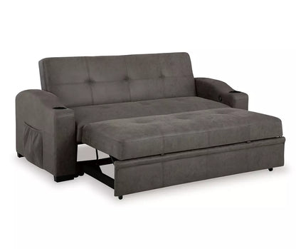 Leather Pop-Up Sleeper Sofa