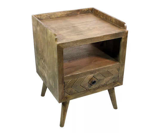 Natural Tray Top Side Table