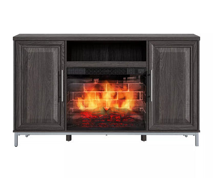 54" Gray Electric Fireplace Console