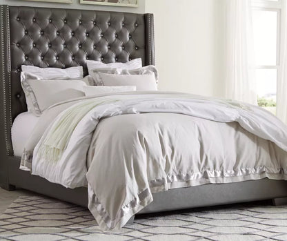 Coralayne Gray King Upholstered Bed